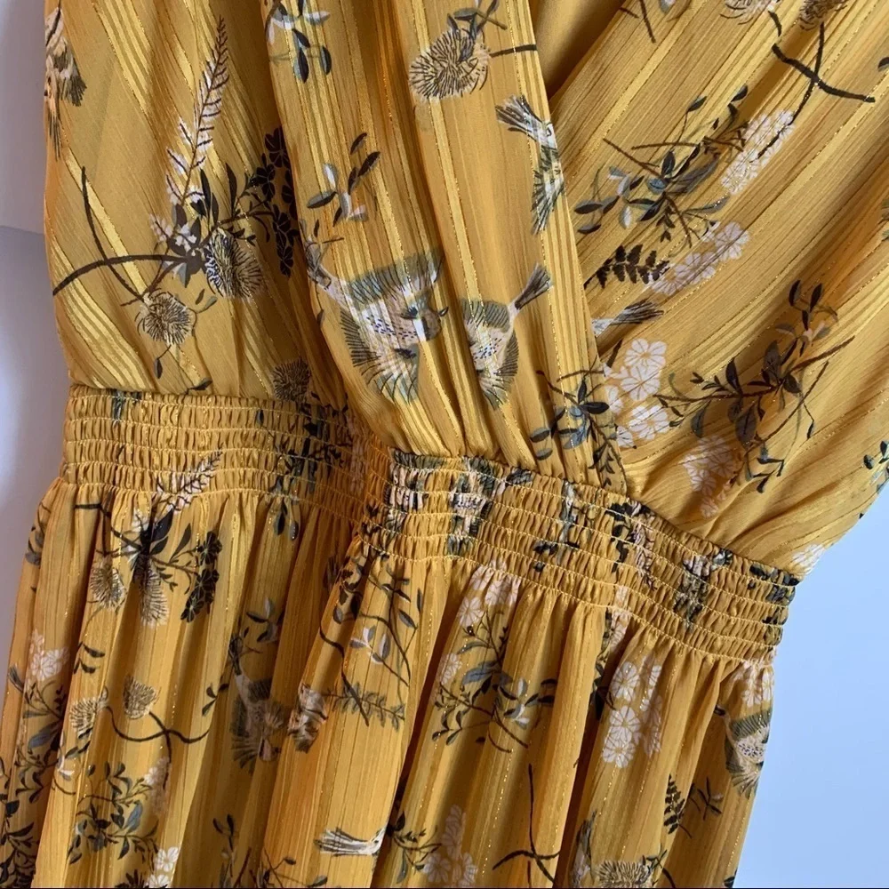 MAGGY LONDON | EUC Golden Yellow Boho Midi Dress 2